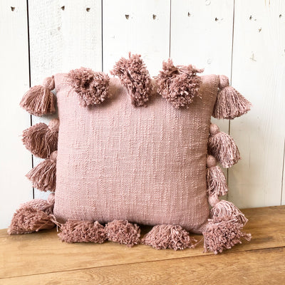 Blush Mini Tassel Pillow