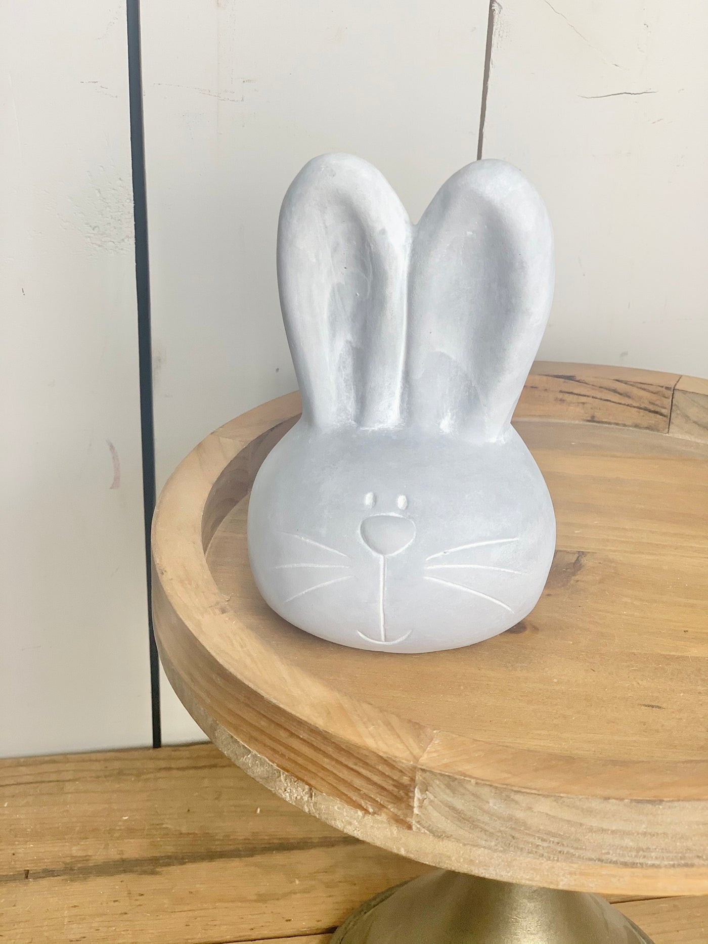 Cement Bunny Head