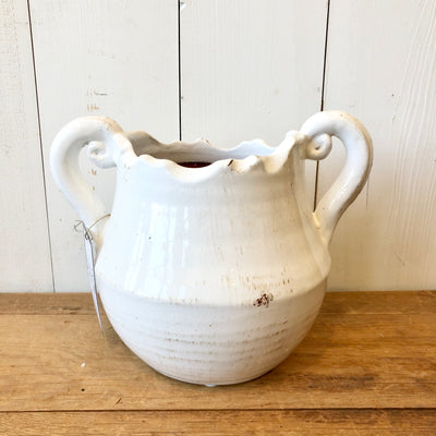 Cream Vase with Handle