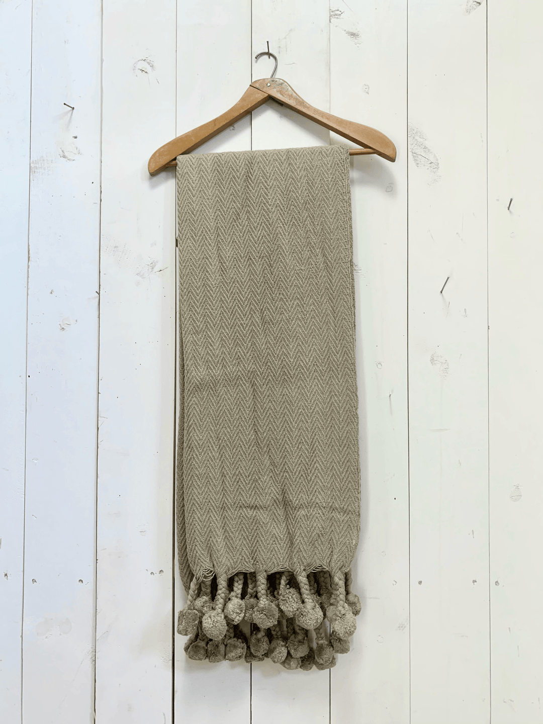 Grey Cotton Throw