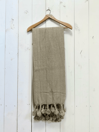 Grey Cotton Throw