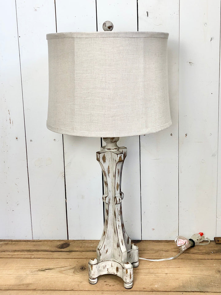 Grey Distressed Lamp