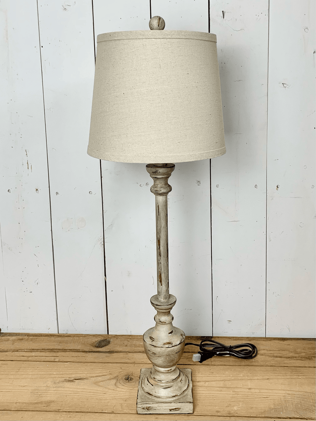 Grey Distressed Lamp