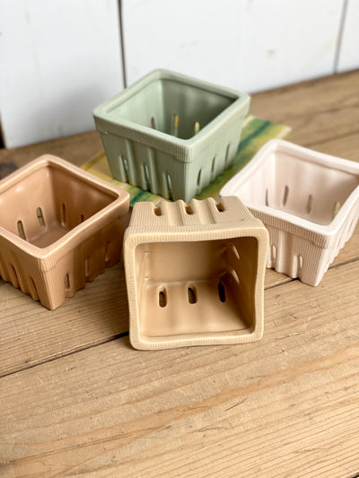 Matte Stoneware Berry Bowls