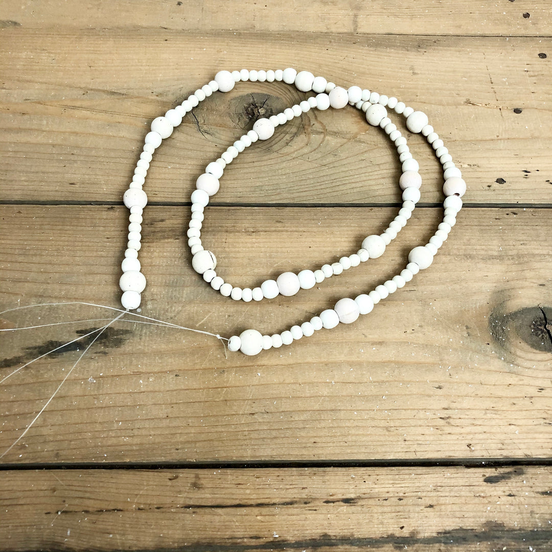 Natural Wood Bead Garland