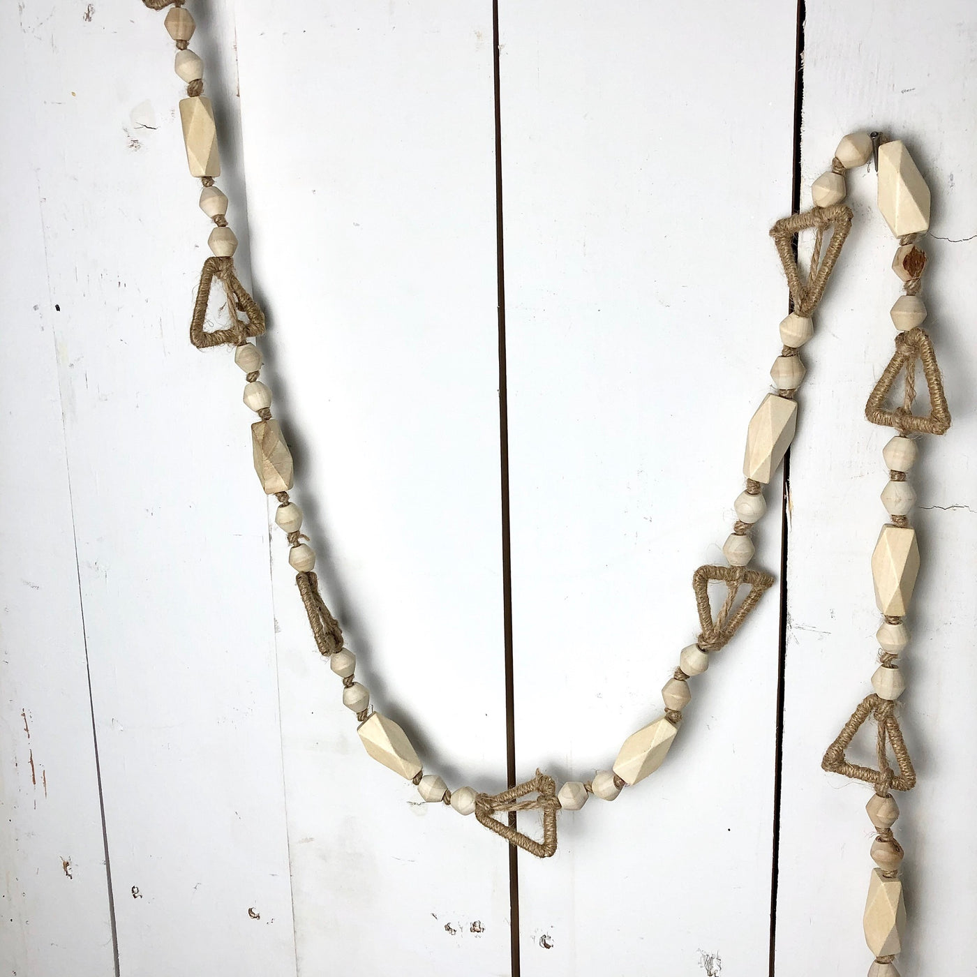 Natural Wood Bead Garland