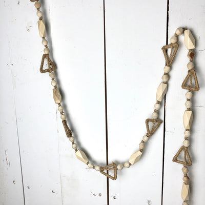 Natural Wood Bead Garland