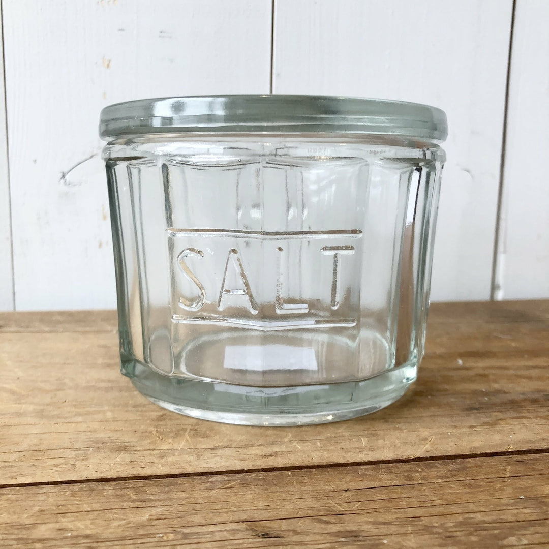Round Pressed Glass Salt Cellar
