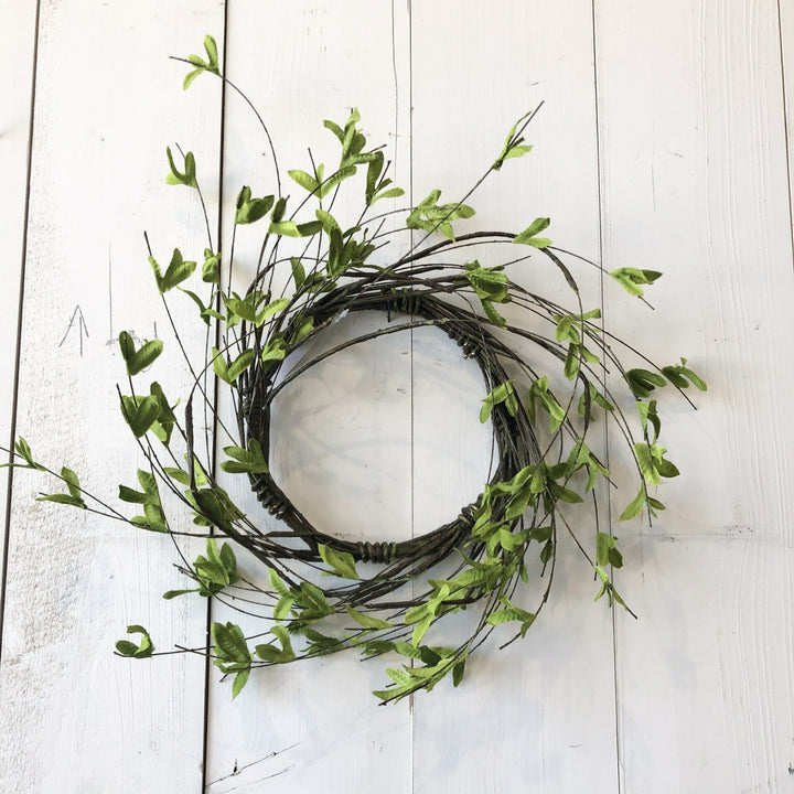 Spring Green Candle Ring Wreath