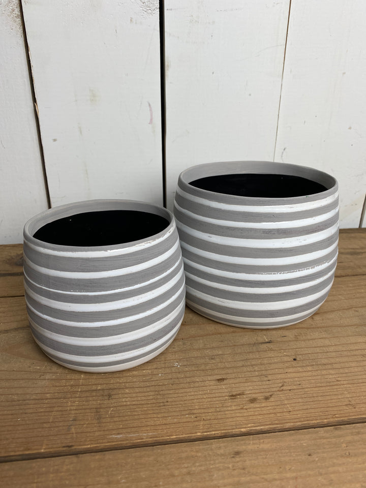 Stripe Pottery Vases