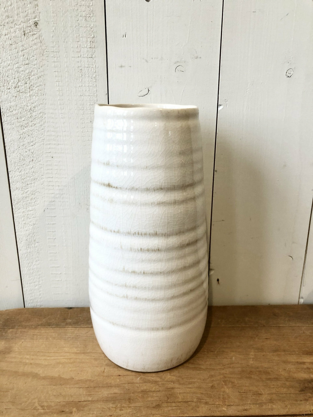 Tall Cream Vase