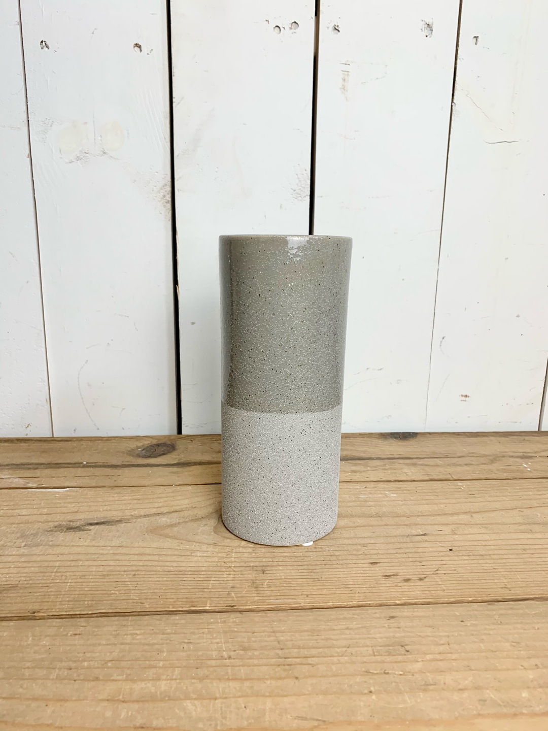 Textured Grey Cylinder Vase