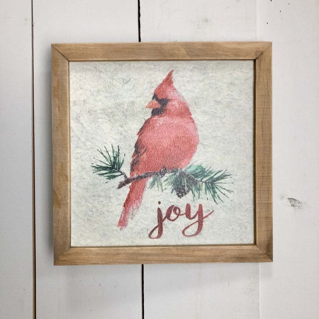Textured Holiday "Joy" Sign