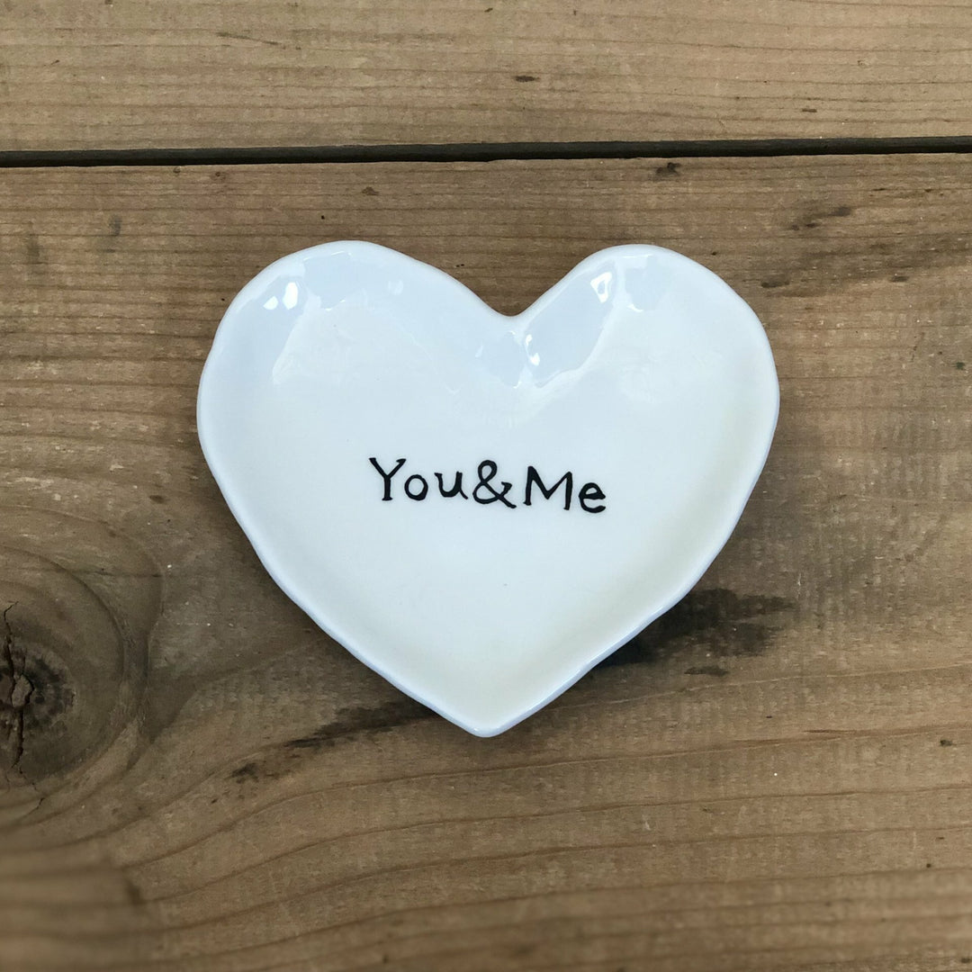 "You & Me" Ceramic Heart Dish