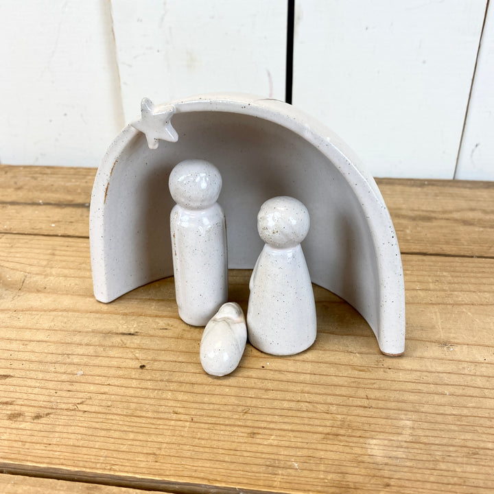 Stoneware Nativity Scene