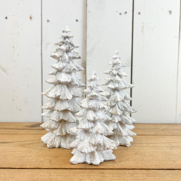 White Glitter Trees