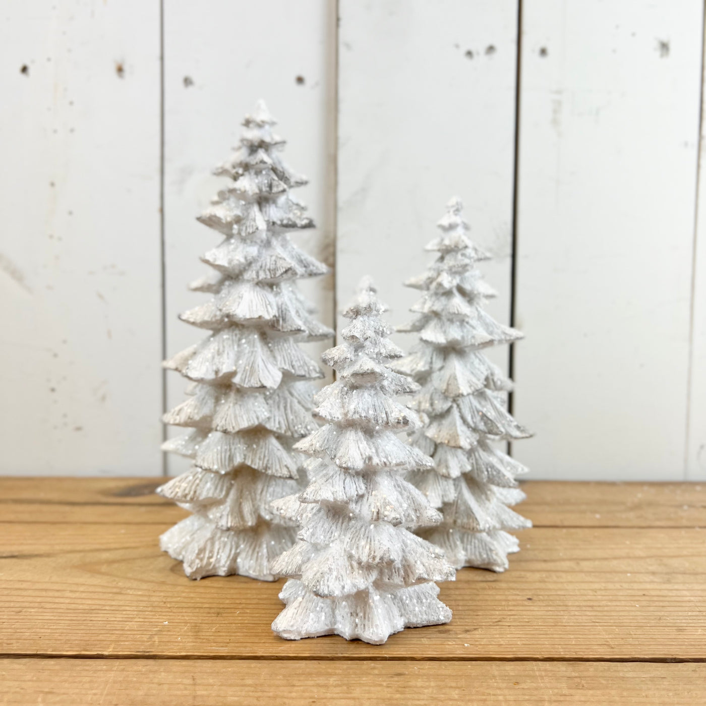 White Glitter Trees