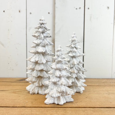 White Glitter Trees