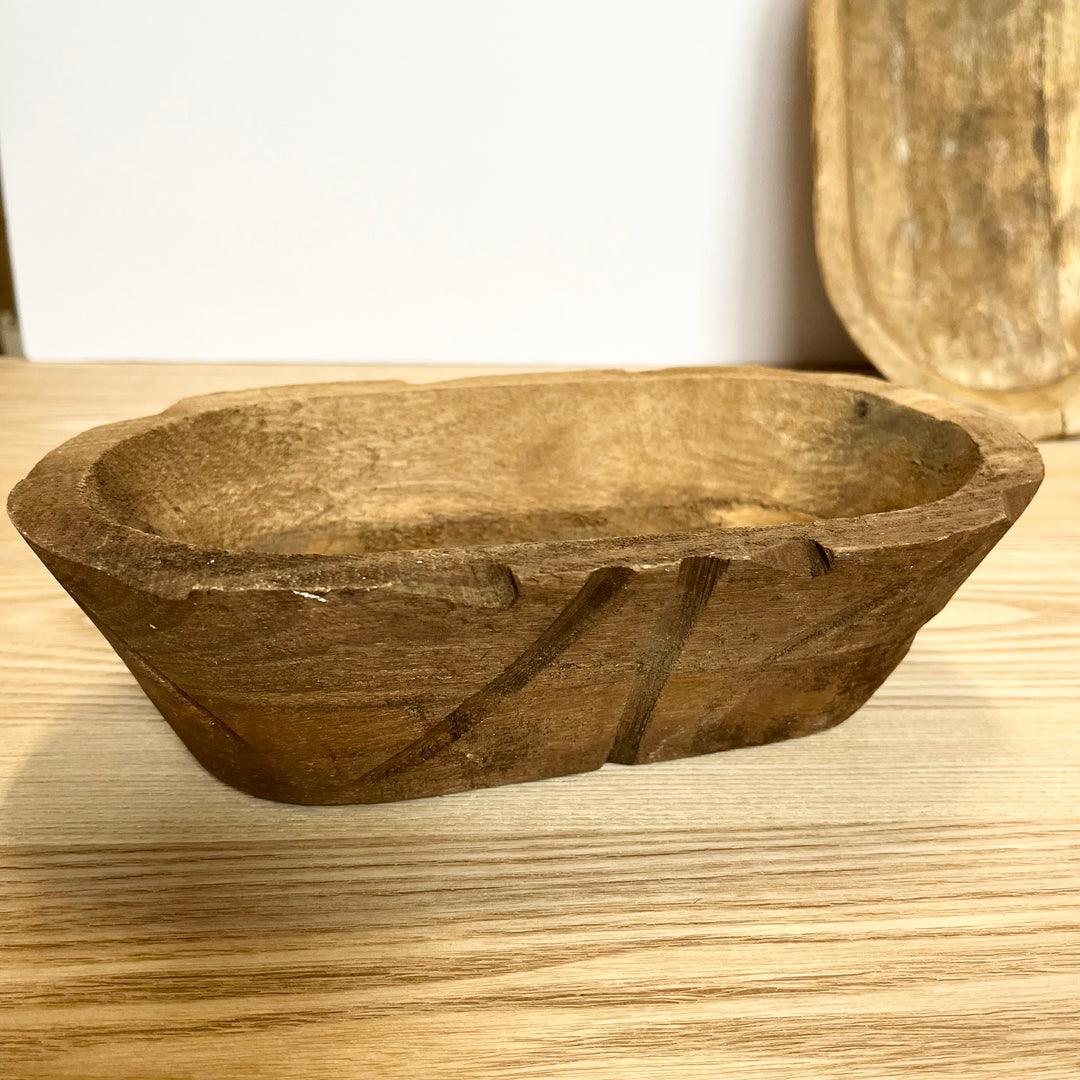 Wooden Oblong Dough Bowl - Two Sizes