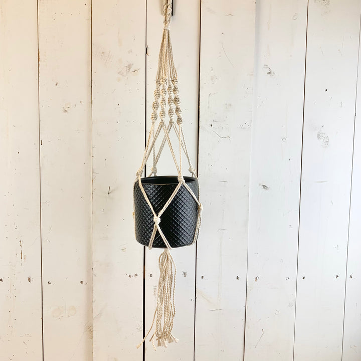 Ivory Crisscross Macramé Hanger