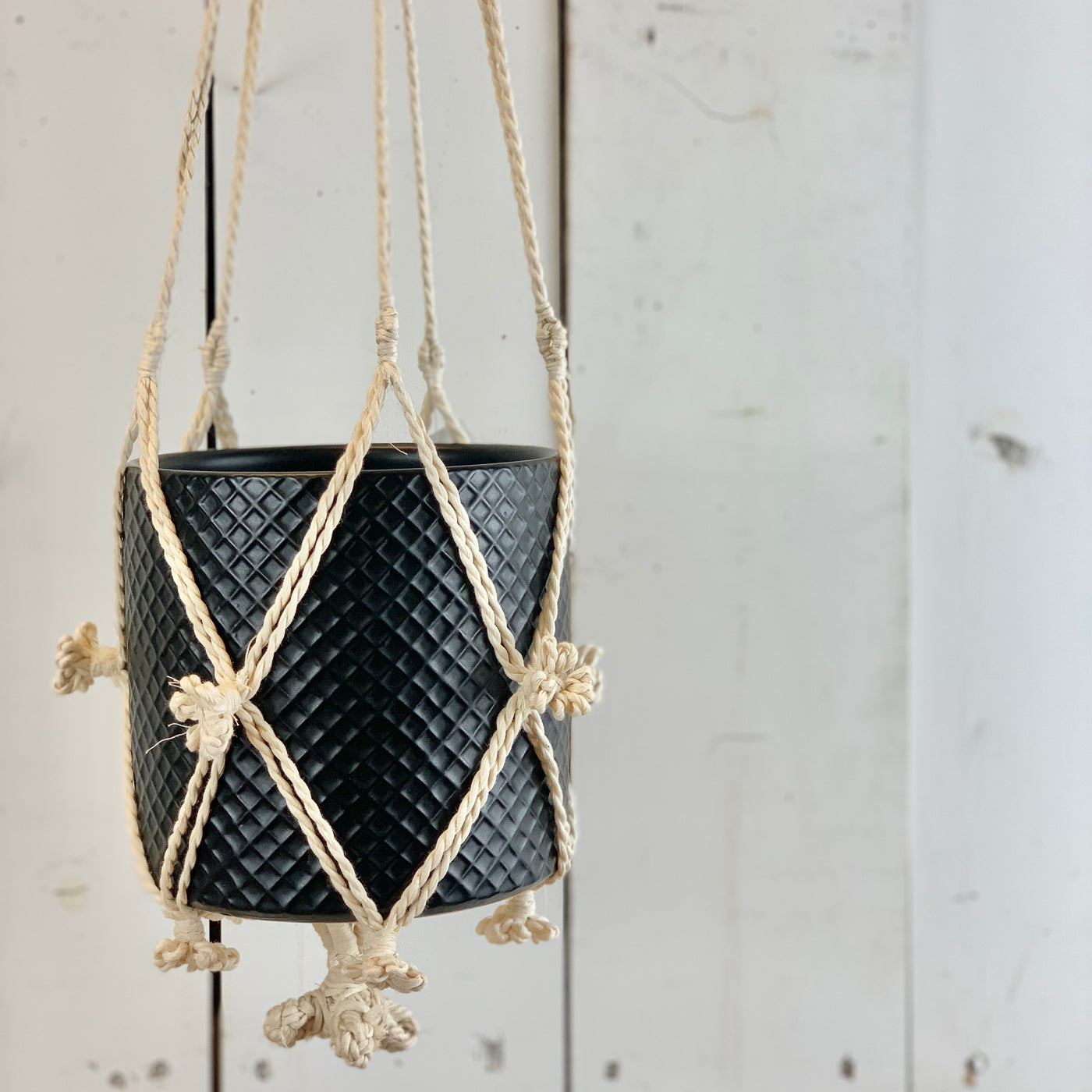 Ivory Flower Macramé Hanger