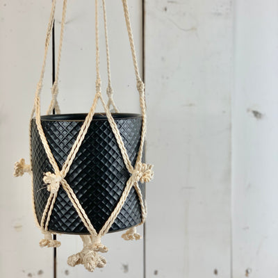 Ivory Flower Macramé Hanger