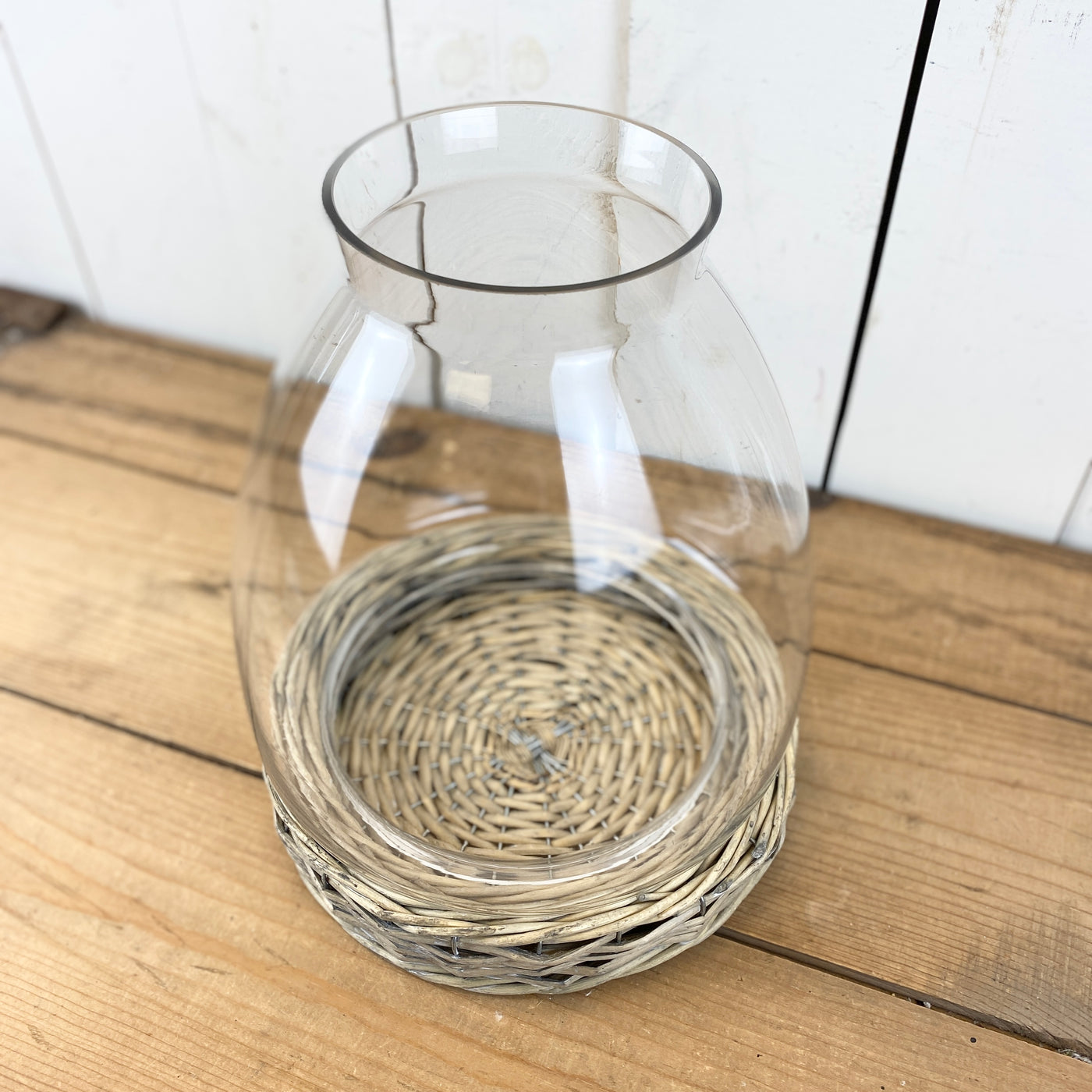 Wicker and Glass Hurricane
