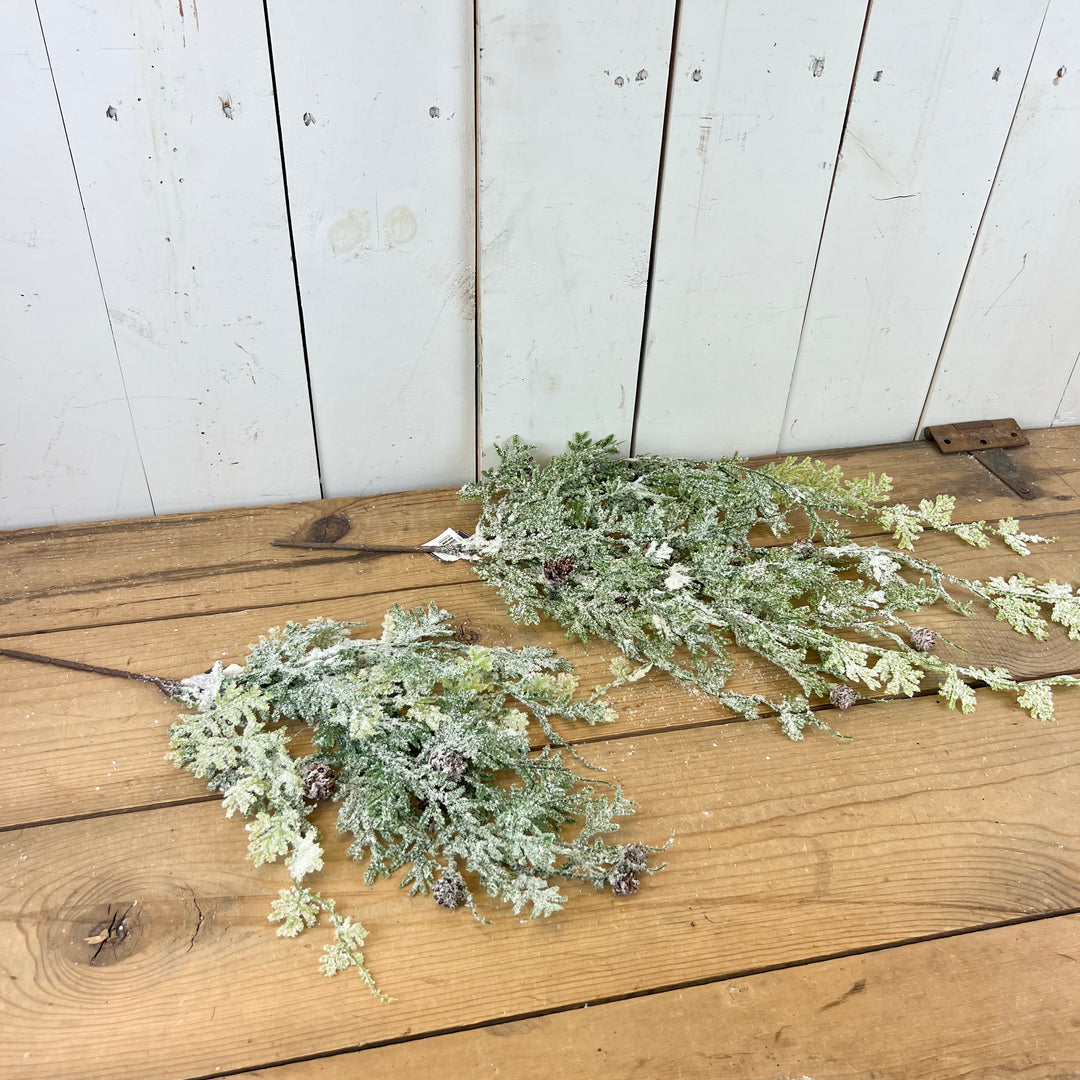 Frosted Fern Pinecone Collection