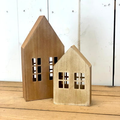 Set of 2 Wooden Houses
