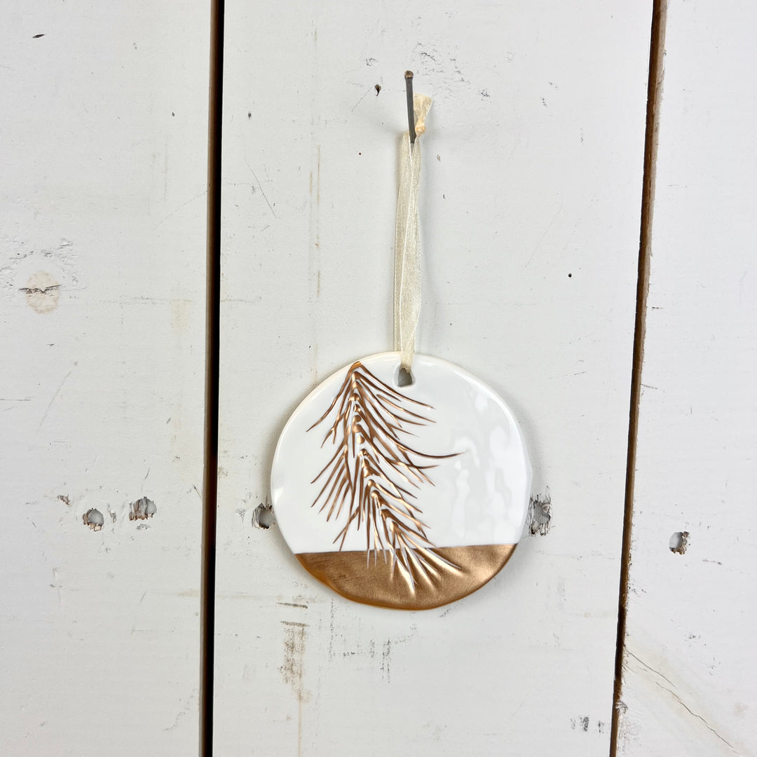 Gold Feather Ornaments