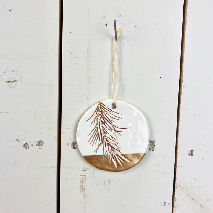 Gold Feather Ornaments