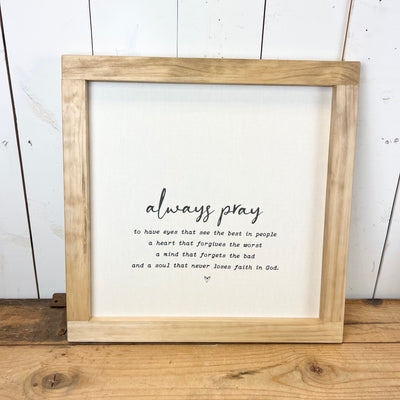 Square Wood Framed Canvas Prints - Four Styles