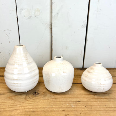 Gloss White Vase - Set of 3