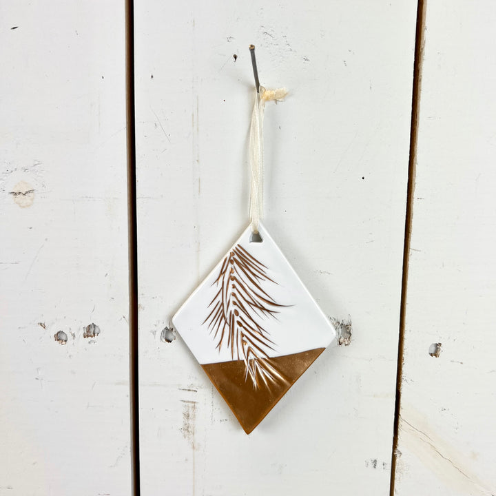 Gold Feather Ornaments