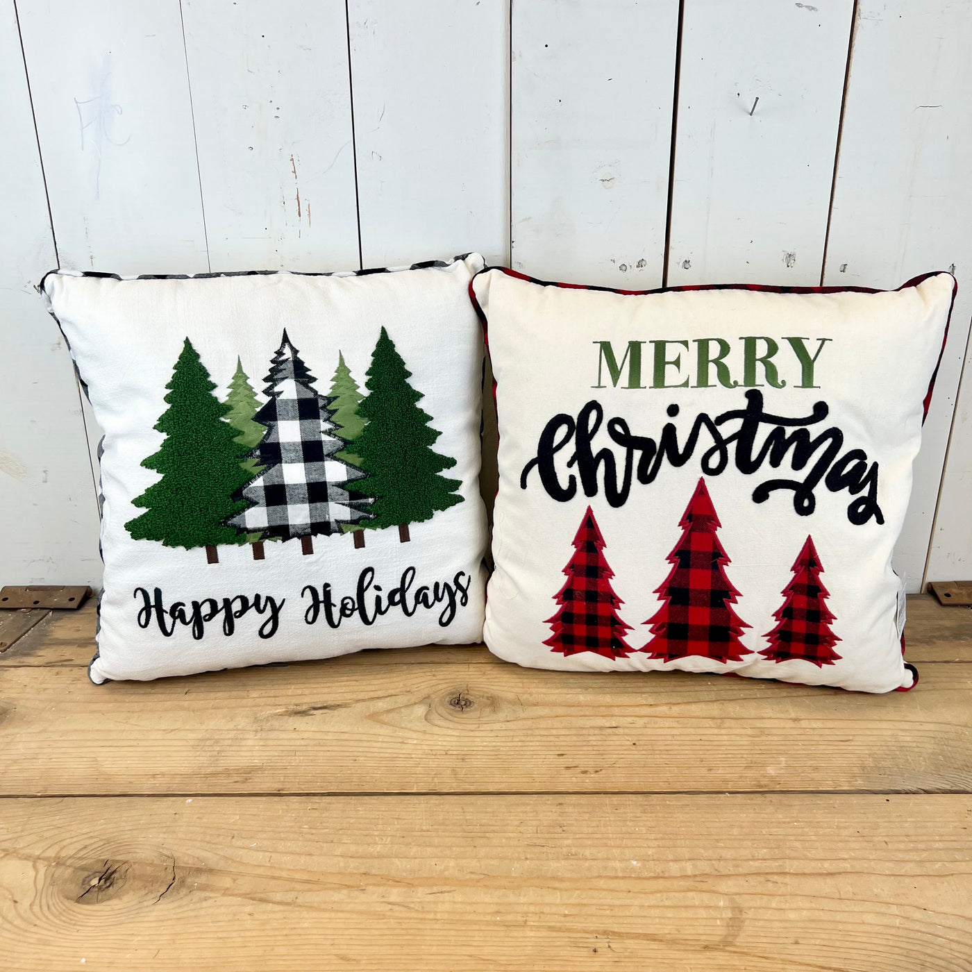 Holiday Plaid Pillows