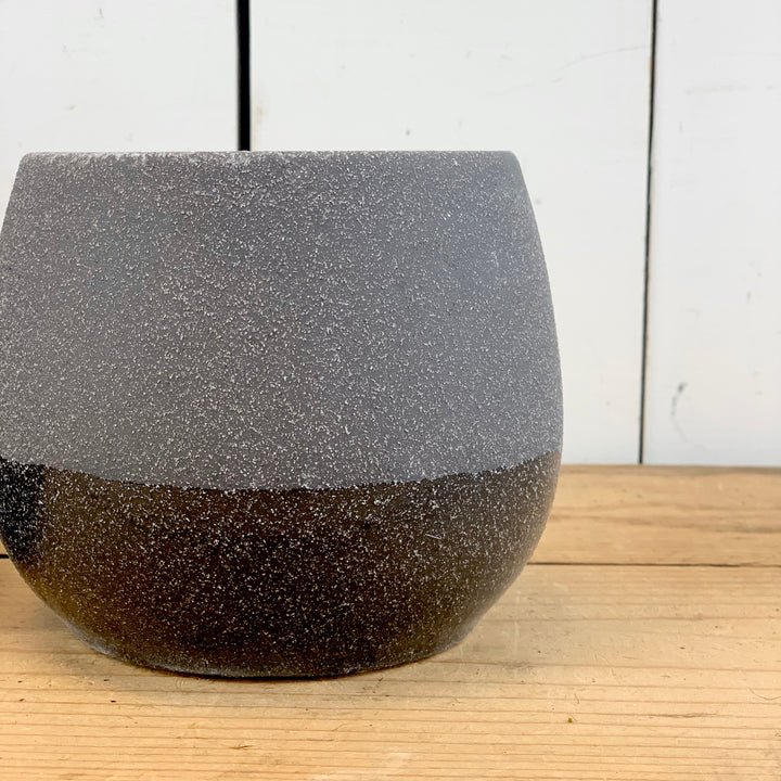 Black Speckled Two-Toned Pots