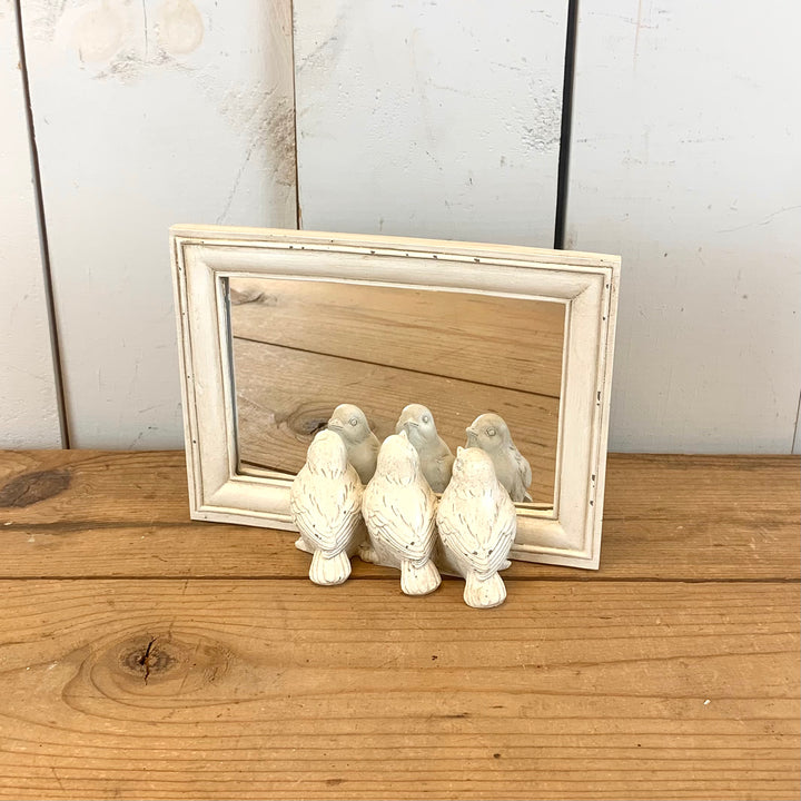 Distressed Sitting Bird Mirror