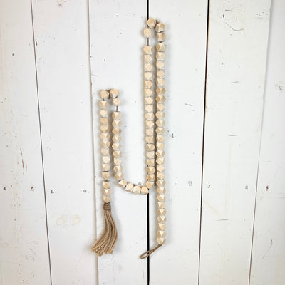 Geometric Bead Garland with Tassel