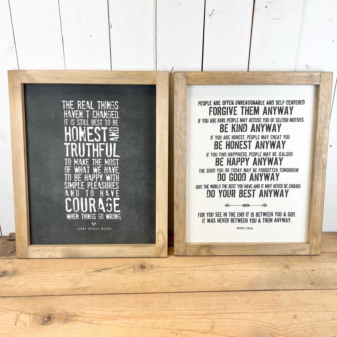 Wood Framed Canvas Prints - Four Styles