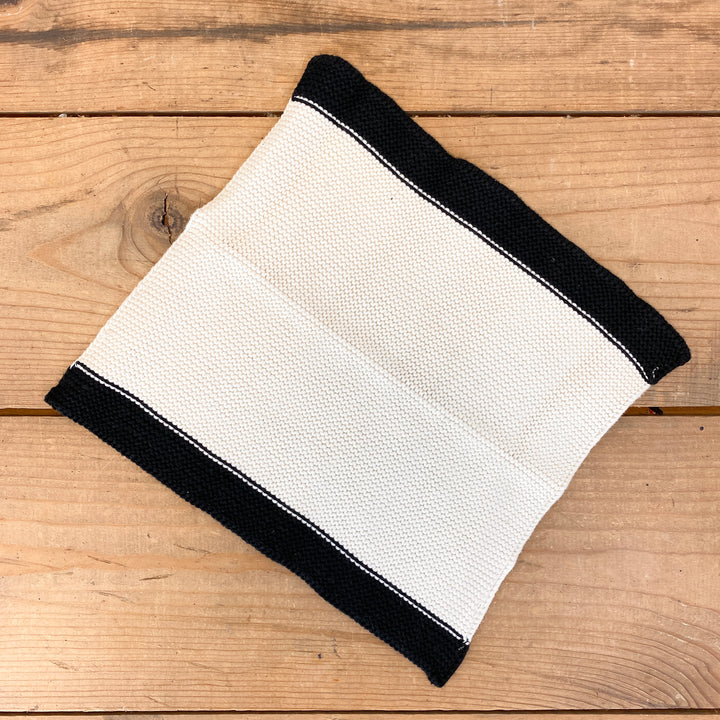 Cotton Dish Cloths/Wash Cloths Black & White