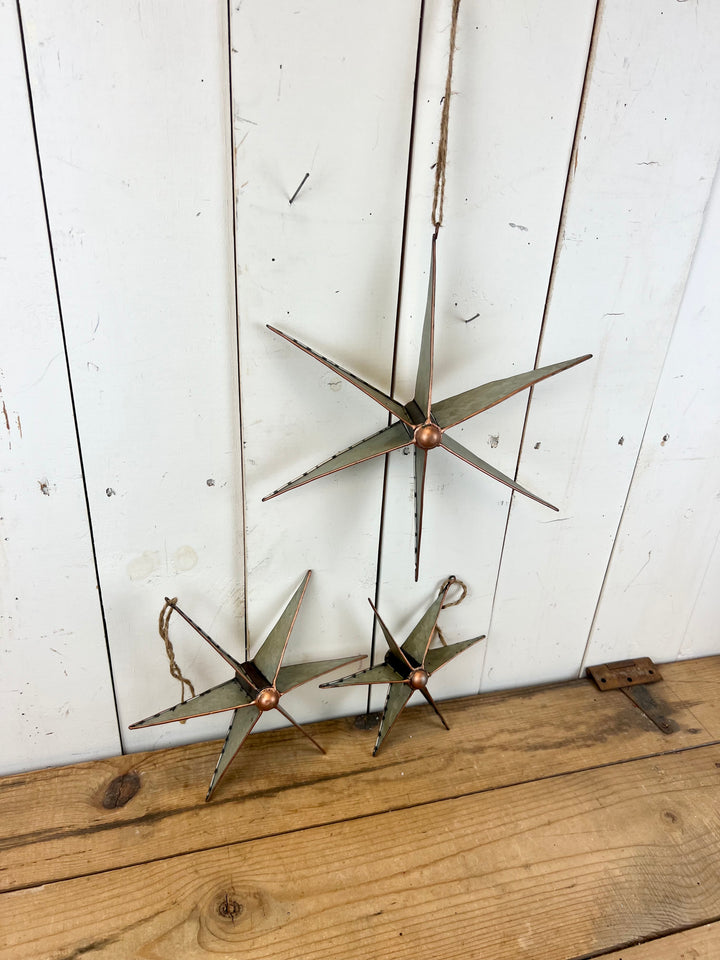 Galvanized Star Ornaments