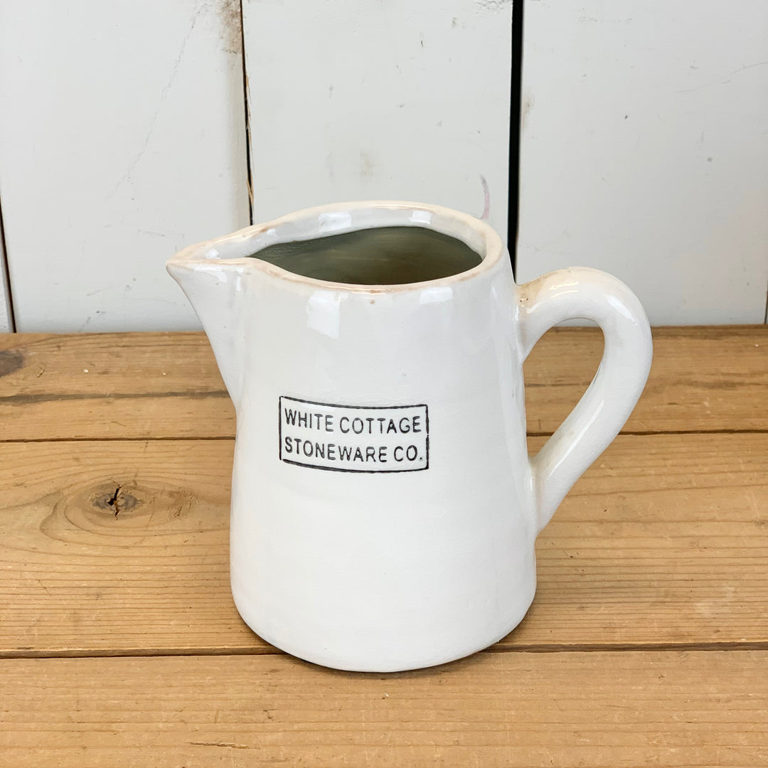 White Cottage Stoneware Vases