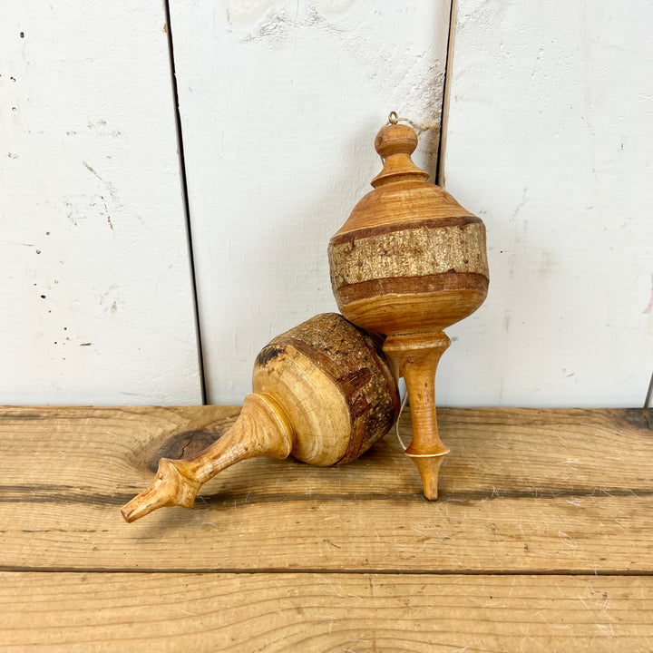 Mahogany Wood Finial Ornaments