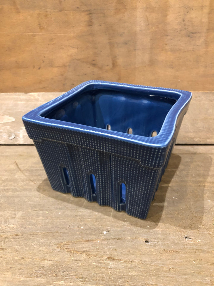 Textured Stoneware Berry Basket - 4 Colors