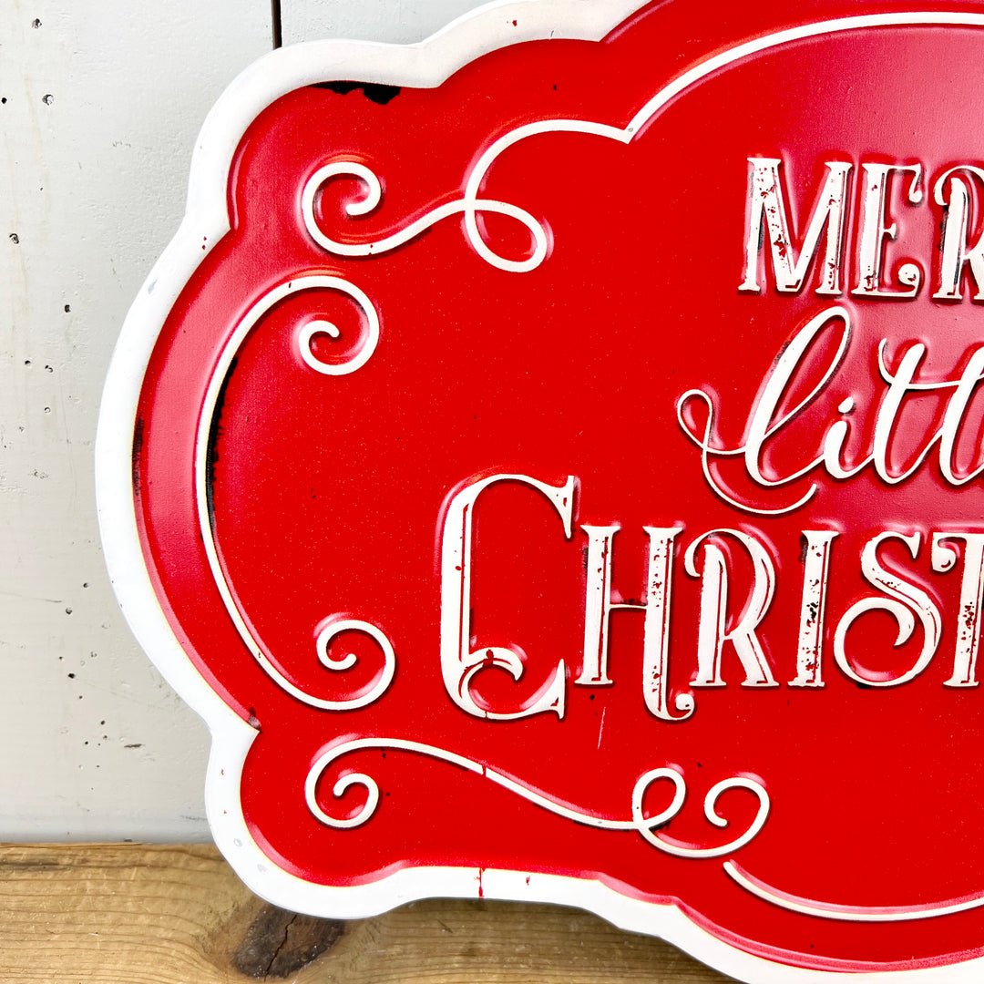 Metal "Merry Little Christmas" Sign