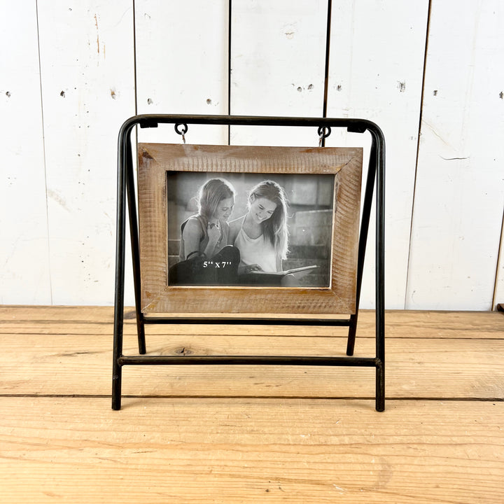 5" x 7" Wood and Metal Photo Frame