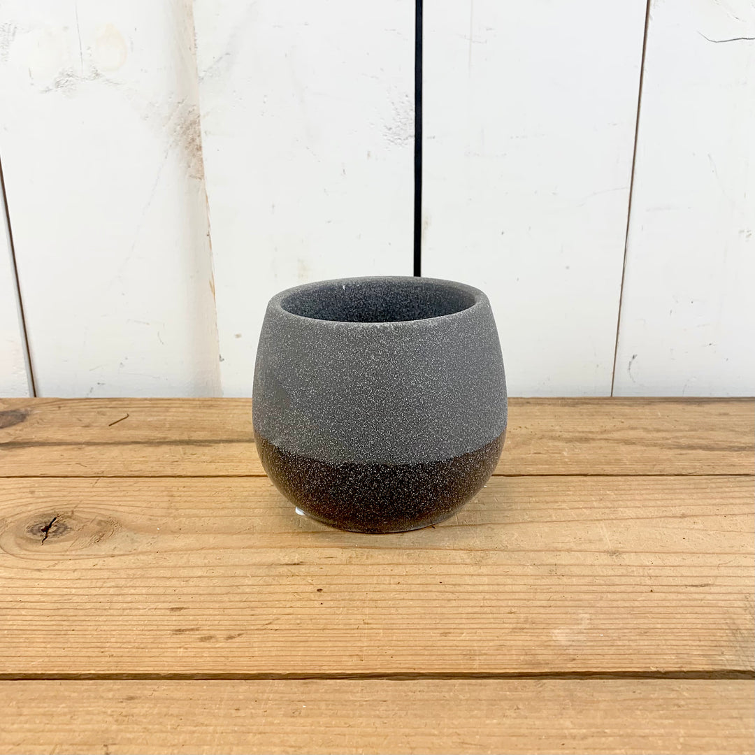 Black Speckled Two-Toned Pots
