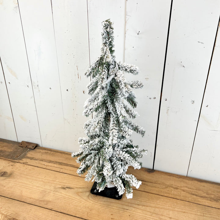 Lighted Flocked Pine Tree