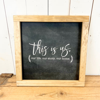 Square Wood Framed Canvas Prints - Four Styles