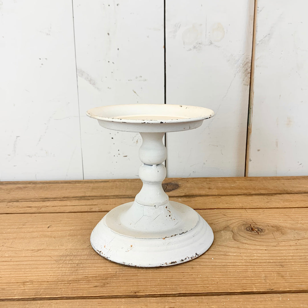 Cream Distressed Candle Holders